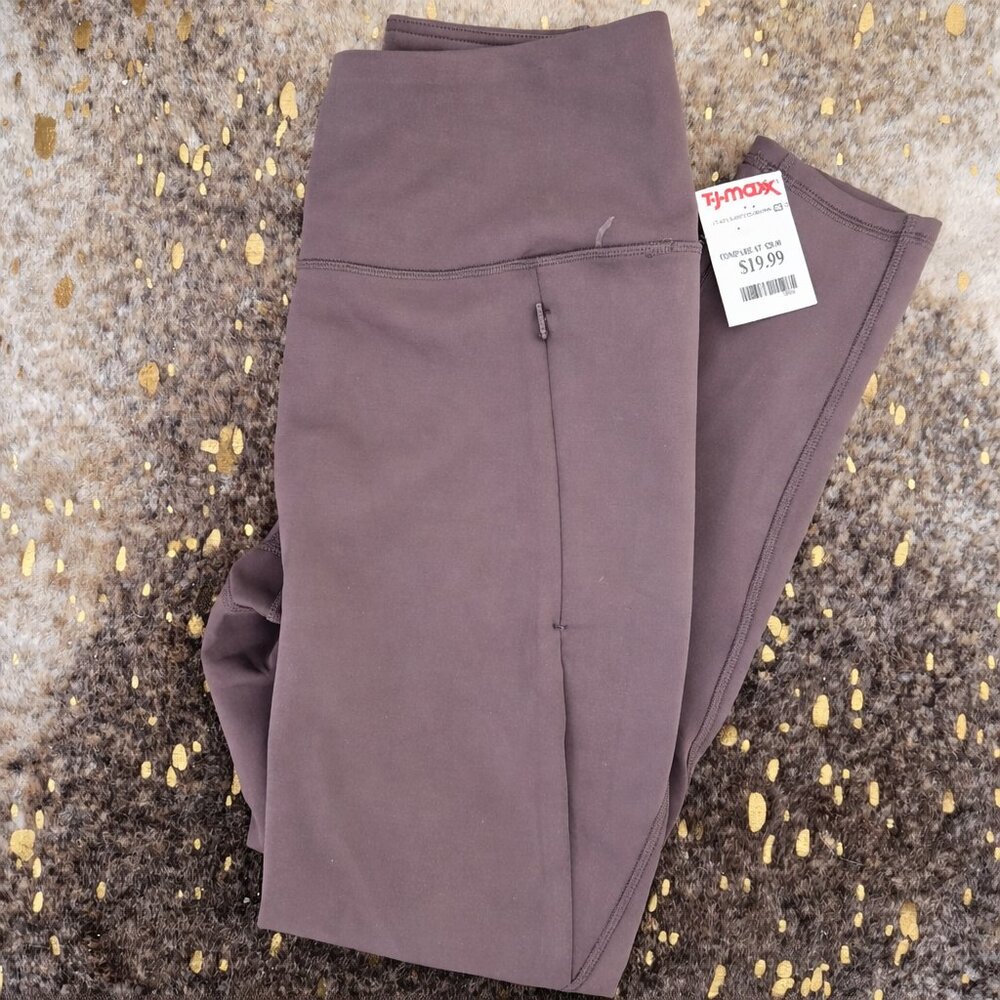 Taupe Spyder Leggings With Zipper Pockets
